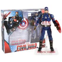 Boneco Capitão América Articulado Vingadores Guerra Infinita - ActionCollection