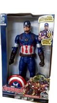 Boneco Capitão America Brinquedo Infantil 30cm Som Luz - WOL