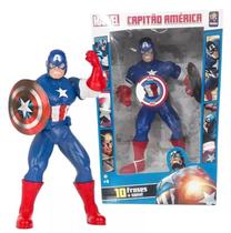Boneco Capitão America Gigante 45cm Marvel Fala 10 Frases MIMO - 0582