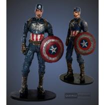 Boneco Capitão América Marvel 19cm Estátua Colecionável de Resina Premium dos Vingadores - OFERTA! Boneco Capitão América Marvel 19cm Estátua Colecionável de Resina Premium dos Vingadores - OFERTA!