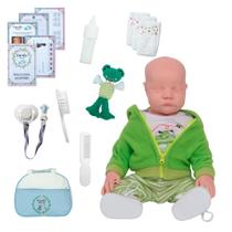 Boneco Careca com Bolsa de Maternidade e Accesório Boneco Careca com Bolsa de Maternidade e Accesório