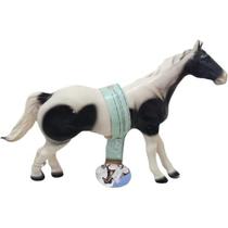 Boneco cavalo malhado de vinil branco c/ preto db play