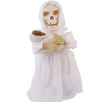 Boneco Caveira com Bebê Luz Som e Movimento Halloween
