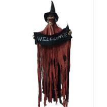 Boneco Caveira Suspenso Halloween Decoração Artigo de Festa Terror Welcome