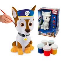 Boneco Chase Patrulha Canina Para Colorir Com Tintas Guache Paw Patrol