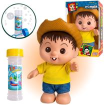 Boneco Chico Bento Turma da Monica Iti Malia 24CM + Bolha De Sabão Brinde Boneco Chico Bento Turma da Monica Iti Malia 24CM + Bolha De Sabão Brinde