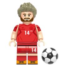 Boneco christian eriksen jogador futebol dinamarca copa do mundo fifa bloco de montar