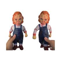 Boneco Chucky Grande De Látex 45cm, Figura De Terror 26cm, Suporte De 24cm, Estátua De Adereço De