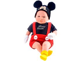 Boneco Classic Dolls Recém Nascido Mickey Mouse - 48cm com Acessórios Roma Brinquedos
