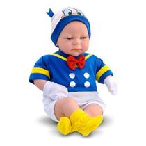 Boneco Classic DOLLS Recem Nascido Pato Donald Roma 5163