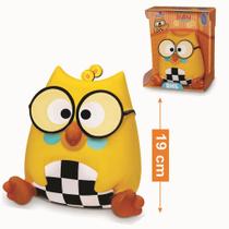 Boneco cofrinho de moedas infantil biel bubu e as corujinhas brinquedo menino menina criança