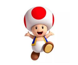 Boneco Cogumelo Toad Vermelho Super Mario Bros Original Aniversário ,Namorados, Amigo Secreto, Decoração - Crowned