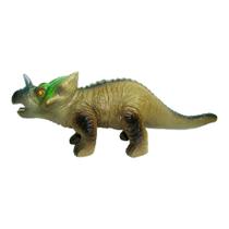 Boneco Coleção Dinossauros flexível com som Monoclonius DM TOYS