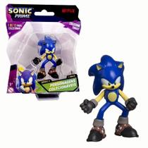 Boneco Colecionável 6,5Cm Sonic Prime - Sonic Moderno