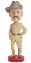 Boneco colecionável com cabeça oscilante Royal Bobbles Teddy Roosevelt 20 cm