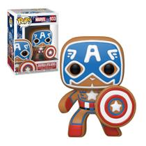 Boneco colecionável Funko Pop! Marvel Gingerbread Capitão América