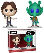 Boneco colecionável Funko Vynl Star Wars Han Solo e Greedo Boneco colecionável Funko Vynl Star Wars Han Solo e Greedo