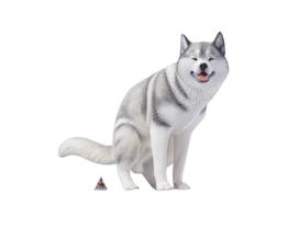 Boneco colecionável para cães HiPlay JXK Siberian Husky em escala 1:6