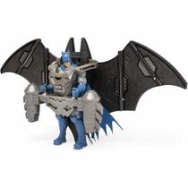 Boneco com Acessório - 10 cm - DC - Batman com Armadura de Voo - Sunny