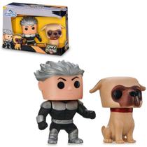 Boneco com cachorro de vinil spike e dog toy na caixa - ADIJOMAR