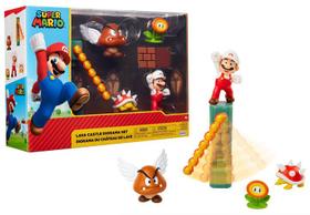 Boneco Com Playset Super Mario World Castelo de Lava - Diorama Lava Castle - 3014 - Candide