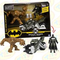 Boneco - Conjunto Batman Vs Clayface Sunny Batcycle Batmoto