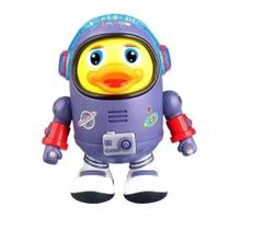 Boneco Dançarino Musical Pato Robô Astronauta Duck