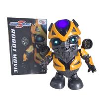 Boneco Dance Hero Bumblebee - Música, Luzes LED 11,5x19,5cm