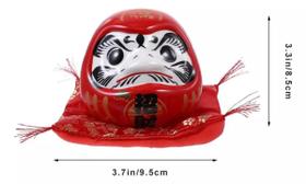 Boneco Daruma Cerâmica Vermelho