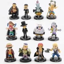 Boneco de ação Beculerty One Piece Luffy PVC 12 unidades/conjunto 4,5-5.