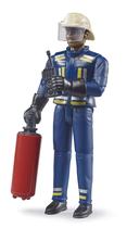 Boneco de ação Bruder bworld 60101 Fireman Medium Skin com Acc