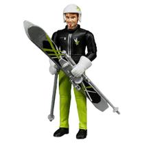 Boneco de ação Bruder Toys Bworld Skier com acessórios 4+ Boneco de ação Bruder Toys Bworld Skier com acessórios 4+