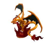 Boneco de ação Charizard de 20 cm com chamas brilhantes, modelo de PVC