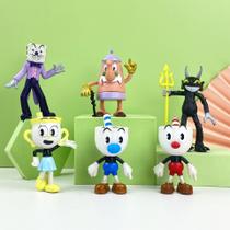 Boneco de ação Cuphead Teacup 10cm Adventure Mecup Brocup