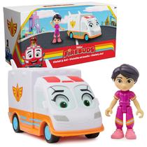 Boneco de ação de brinquedo Disney Junior Firebuds Violet e Axl
