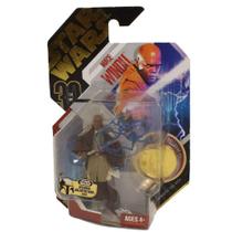 Boneco de ação do 30º aniversário de Star Wars Mace Windu com moeda
