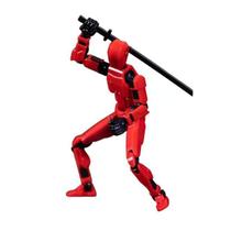 Boneco de Ação Dummy 13 - O Brinquedo Articulado que Revoluciona a Diversão! Dummy 13:VERMELHO E PRETO