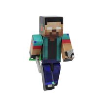 Boneco de ação EnderToys Herobrine Boy com armas de 10 cm