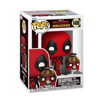 Boneco de ação Funko Pop! Deadpool e Wolverine com Headpool Boneco de ação Funko Pop! Deadpool e Wolverine com Headpool