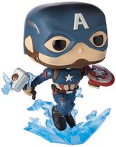 Boneco de ação Funko Pop! Marvel Avengers Endgame Capitão América com Broken Shield e Mjoinir