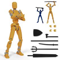 Boneco de ação Gencokok Titan 13 T13 20cm com conjunto de 6 armas