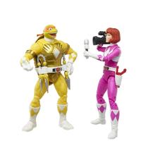 Boneco de ação Hasbro Power Rangers TMNT, pacote com 2 polegadas Boneco de ação Hasbro Power Rangers TMNT, pacote com 2 polegadas