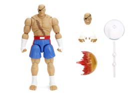 Boneco de ação Jada Street Fighter II Sagat Deluxe em escala 1:12