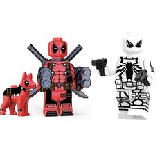 Boneco de Ação JHCraft - Red Deadpool com Dog e Anti-Venom (1,5)