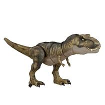 Boneco de ação Jurassic World Dominion Thrash 'N Devour Tyrannosaurus Rex Dinosaur, 21 pol. De comprimento com som, ações de mastigar e bater, presente de brinquedo com brincadeiras físicas e digitais