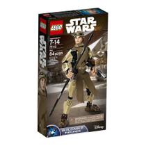 Boneco de ação LEGO Star Wars Rey com roupa de deserto de 23 cm