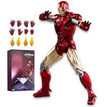 Boneco de ação LonullyMege MK6 Ironman 18 cm com acessórios