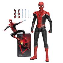 Boneco de ação LonullyMege No Way Home Spiderman 18 cm vermelho e preto