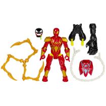 Boneco de ação Marvel Spider-Man Iron Spider 12 cm com acesso.