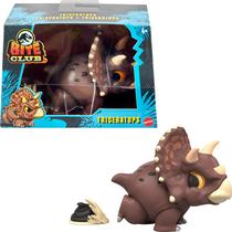 Boneco de ação Mattel Jurassic World Bite Club Triceratops